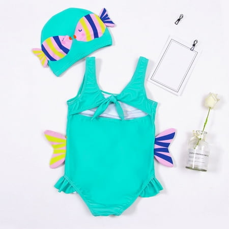 

kpoplk Swimsuit Girls Bubble Boy Cute Printed Baby Suit Children s Swimsuit Girl Baby Cartoon Style Baby Bathing Suit(B)