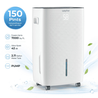 GE 50-Pint Dehumidifier with Built-in Pump, Smart Dry, LED