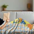 thumbnail image 3 of Cartoon Soft Flannel Fleece Throw Blanket, Hipster Boho Baby Duck Dotted Bow Cool Free Smart Geese Design, Cozy Plush for Indoor and Outdoor Use, 50" x 60", Orange Yellow Blue, by Ambesonne, 3 of 5