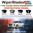 thumbnail image 2 of 2022 Hyundai Palisade Beam Wiper Blades Wipers w/1yr Warranty (Set of 2), 2 of 5