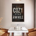 thumbnail image 3 of Elephant Stock Get Cozy Typography Wall Art - Vertical Canvas Wall Art - Living Room Wall Decor - Inspirational And Typography Canvas - Brown And White Decor - 32" x 48", 3 of 8