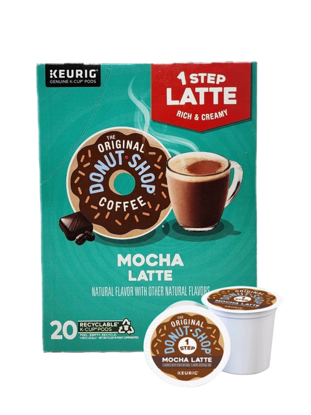 The Original Donut Shop Mocha and Vanilla Latte K Cups Variety Pack, 20 K Cups Each
