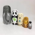 thumbnail image 3 of CNKOO Wooden Animal Nesting Dolls 5-Layer Russian Nesting Dolls Gift for Kids Adults, 3 of 10