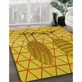 thumbnail image 3 of Ahgly Company Machine Washable Indoor Round Transitional Gold Yellow Area Rugs, 5' Round, 3 of 7