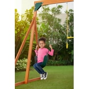 Trailside Cedar Swingset with Belt Swings and Trapeze Bar, All Wood, Hardware, and Assembly Instructions Included