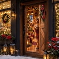 thumbnail image 2 of Christmas Door Cover with Highland Cow Design Elastic Front Door Decoration for Holiday Party 70.87 x 35.43 in, 2 of 4
