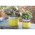 thumbnail image 2 of DecMode 9", 7", 6"H Handmade Indoor Outdoor Green Porcelain Planter (3 Count), 2 of 9