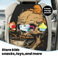thumbnail image 3 of Kdxio Grim Coffee Skull Print 2 Pack Car Kick Mat Seat Cover Back Protector Mat with Pockets for Organizer Backseat Protector and Storage Anti Kick Pad for Vehicles, 3 of 6