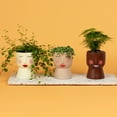 thumbnail image 6 of Hello Hobby Paintable Ceramic Face Planter, White Ceramic 3.86" x 4.92" High, 6 of 8