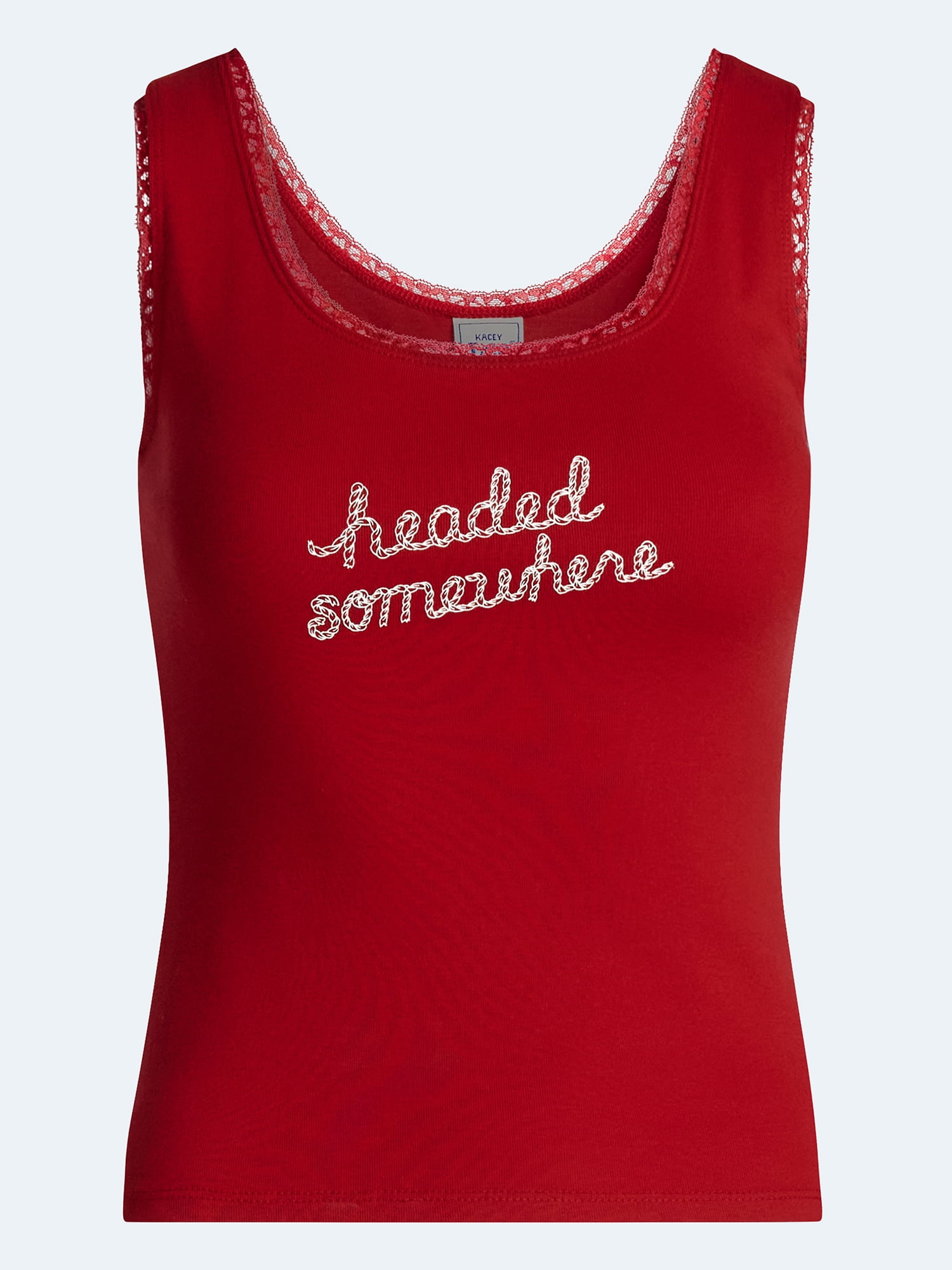 Kacey Lee Women's Headed Somewhere Graphic Tank Top, Sizes XS-XXL