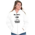 thumbnail image 4 of Funny Nobody Cares Binoculars Joke Unisex Fleece Graphic Zip Up Hoodie Brisco Brands 2X, 4 of 6