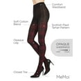 thumbnail image 3 of MeMoi Glasgow Plaid Cotton Blend Sweater Tights - Womens - Female, 1X/2X, Burgundy Heather, 3 of 12