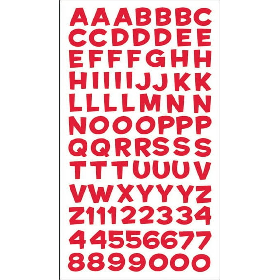 Sticko Alphabet Stickers-Funhouse Red Metallic