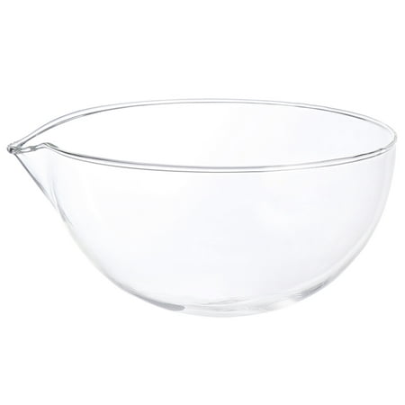 

NUOLUX 1 Pc Glass Evaporating Dish Container with Spout for Laboratory (Round Bottom)