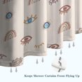 thumbnail image 6 of Brown Boho Eye and Rainbow Pattern Shower Curtain 36"x72" ,Bathroom Decorative Shower Curtains Set with 12 Hooks,Modern Waterproof Washable Shower Curtain, 6 of 6