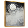 thumbnail image 2 of Designart "Grey Moon Surface in Minimalist Style I" Abstract Framed Wall Art - Modern Grey Tachisme Bedroom Framed Canvas Wall Art, 2 of 6