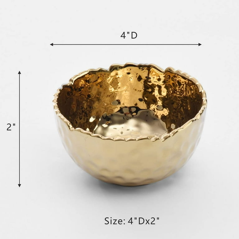 Nobby Golden Cat Ceramic Bowl - 350g, Black With Gold Herringbone Print, 13.5cm Diameter, Hand Wash Only