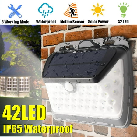 Waterproof Solar Power 42 Led Ultra Bright Pir Motion Sensor Light Waterproof Solar Power 42 Led Ultra Bright Pir Motion Sensor Light Control Wall For Home Garden Yard Outdoor Security Lamp Com