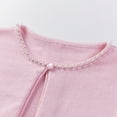 thumbnail image 4 of FFENYAN Girls Pearl Embellished Cardigan Long Sleeve Sweater Cute Knit Outerwear for Kids - Perfect for School Parties and Everyday Wear for 12 Months - 14 Years, 4 of 8