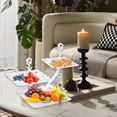 thumbnail image 6 of Oggfader White Plastic Tiered Dessert Stand - Fruit Snack Display Rack for Wedding Party Coffee Table, Easy-Assemble, 6 of 6