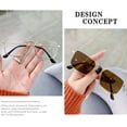thumbnail image 2 of Sunglasses Men Fashion Rectangle Metal Luxury Desginer Sun Glasses Women Lunette De Soleil Femme UV400, 2 of 6