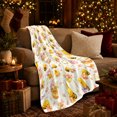 thumbnail image 3 of Cheerful Bees and Honeycomb Theme with Floating Hearts and Butterflies Watercolor Art Flannel Blanket for Nature Lovers Housewarming Gift Soft Home Decor Living Room Dorm, 3 of 9