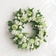 thumbnail image 5 of Guirnalda de peonías para primavera, verano, otoño e invierno, ideal para decorar la puerta de entrada en bodas. Blanco Verde1, 5 of 9