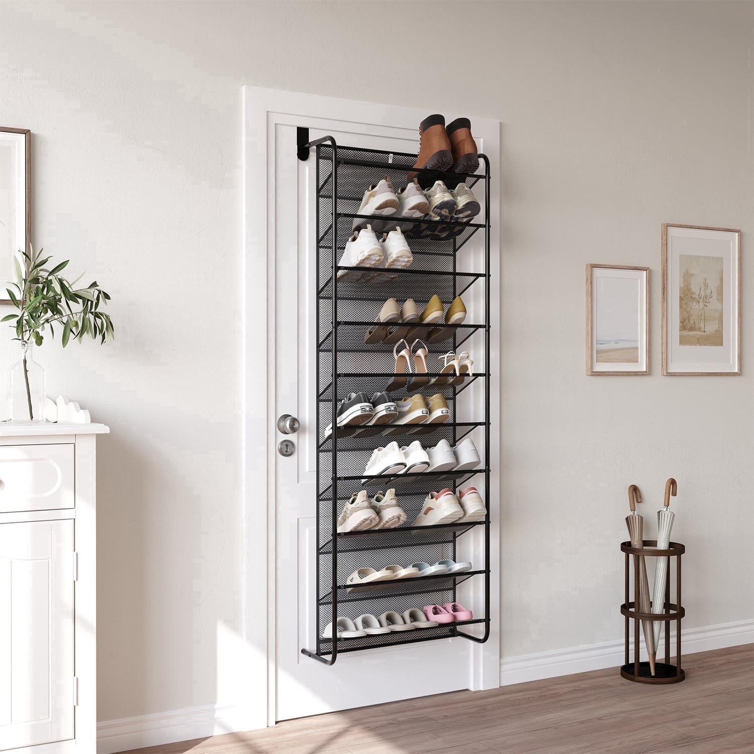 Whitmor, Over-The-Door Shoe Rack, 12-Tier, Gunmetal Gray - Walmart.com
