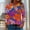 Hot Pink plus size boho tops a1, variant on Women Plus Size Fall Winter V Neck 3/4 Sleeve Ruffle Leopard Print Tops Casual Boho Pullover Blouses Cute Trendy Flowy Shirts for , Black S