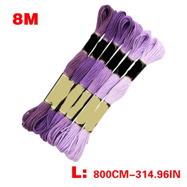 Gradient Embroidery 8 M 6 Color Embroider Embroidery Manual Accessories Embroidery Thread Color Embroidery Thread