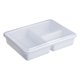 thumbnail image 5 of Recipiente rectangular blanco reutilizable de plástico grueso para preparar comidas con 4 y 5 compartimentos para separar fácilmente los alimentos. Lonchera lavable a prueba de fugas para, 5 of 7