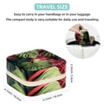 thumbnail image 5 of Tropical Jungle Leaves Travel Portable Square Jewelry Organizer Box - Earring Holder, Ring, Necklace, Bracelet Storage - Suitable for Girls and Women - Jewelry Stand, Jewelry Boxes, 5 of 6