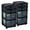 Black, variant on Homz Clear Plastic 4 Drawer Home Storage Container Tower w/Wheels (2 Pack)