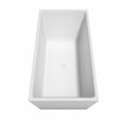 thumbnail image 3 of Sara 63 Inch Freestanding Bathtub in White with Shiny White Trim and Floor Mounted Faucet in Matte Black, 3 of 3