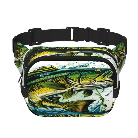 Gaeub Big bass fish print Collapsible Cooler Bag Insulated,Leakproof Food Bag for Hot or Cold Food Delivery,Travel Insulated Bag, or Beach Cooler Bags