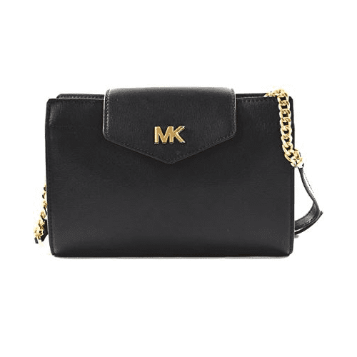 Michael Kors Women&#39;s Mott Leather Large Clutch Crossbody Bag Purse Handbag (Blac - 0 ...