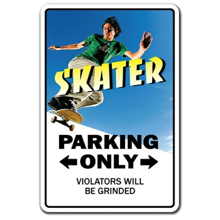 SKATER Decal parking skateboard wheels trucks deck skating skateboarding | Indoor/Outdoor | 7