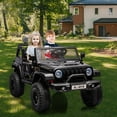 thumbnail image 2 of GloryStar 24V 2-Seater Electric Ride On Truck with Remote Control, 2WD/4WD Switchable, 4-Wheeler Vehicle for Toddlers with Storage Trunk, Spring Suspension, LED Lights & Music, 2 of 7