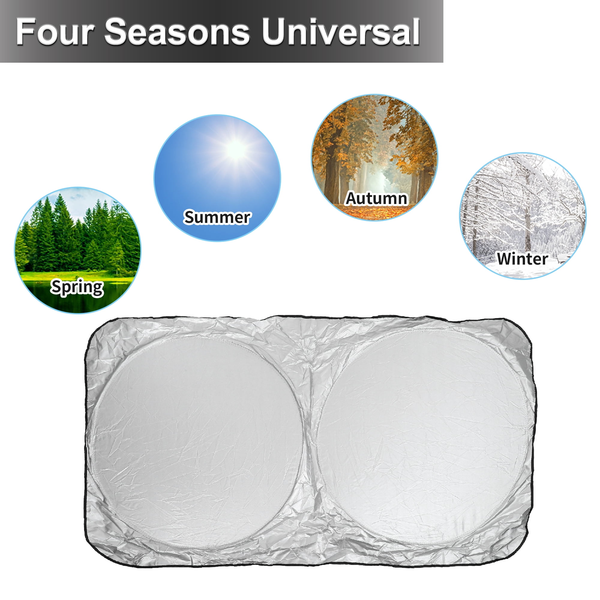 Unique Bargains Car Windshield Cover 65.7"x36.4" Snow Ice Frost Freeze Sunshade