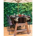 thumbnail image 3 of Hokiten Outdoor Tablecloths with Umbrella Hole & Zipper, Horror Skull 60 x102 Inch Rectangle Tablecloths, Abstract Skeleton Wooden Vintage Waterproof Table Cloth, Patio/Pool/Picnic Table Covers, 3 of 7