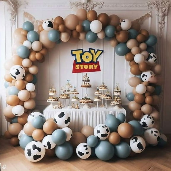 DIY Blue Brown White Garland Kit, Toy Story, First Birthday, First Rodeo, Baby Shower