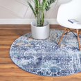 thumbnail image 4 of Rugs.Com Malibu Collection Round Rug ‚Äì 3 Ft Round Blue Low-Pile Rug Perfect For Kitchens, Dining Rooms, 4 of 4