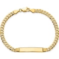 thumbnail image 4 of 14K Yellow Gold Curb Link Id Bracelet (8 X 5) Made In United States lid61-8, 4 of 5