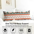 thumbnail image 3 of Boho Long Body Pillow Cover – Soft & Breathable Ethnic Fabric, Hidden Zipper, 20"x54", Stylish Abstract Tribal Print – Gift for Side Sleepers, Pregnancy, Home Decor, 3 of 5