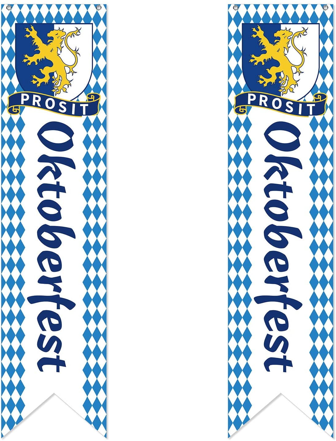 HAKOTOM Lot De 2 Bannières Décoratives Pour Fête De La Bière - Bavarienne - Pour Fête De La Bière - Décoration Bavaroise - Pour Tente De Bière - Fête à Thème Allemande