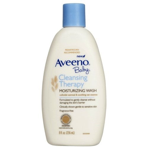 Aveeno Baby Cleansing Eczema Therapy Moisturizing Wash Scent Free, 8