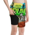Plants Vs Zombies Boys Swim Trunks Quick Dry Boardshorts Elastic