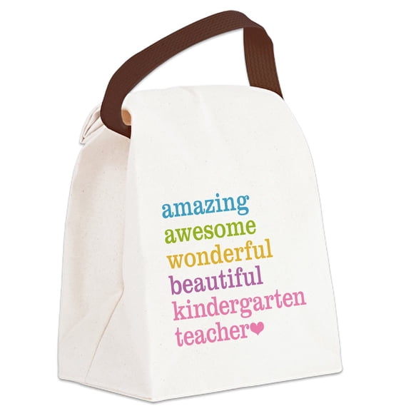 CafePress - Kindergarten Teacher - Canvas Lunch Bag with Strap Handle