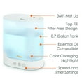 thumbnail image 4 of Crane 0.7 Gallon Top Fill Cool Mist Humidifier and Aroma Diffuser, with Color-Changing Night Light and Aroma Diffuser Function, Humidifier For Bedroom, Office or Nursery, 4 of 6