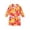 Orange, variant on Gyujnb Colorful Print One-Piece Swimsuit, Long Sleeve Zip Front Swimwear for Full Coverage at Beach Pool (Baby,Little Girls),3-4 Years